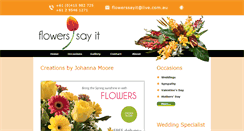 Desktop Screenshot of flowerssayit.com.au