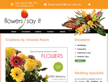 Tablet Screenshot of flowerssayit.com.au